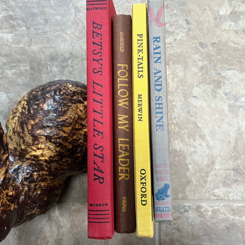 Vintage Hardcover Betsys Little Star, Pink Tails, Rain & Shine, textbook